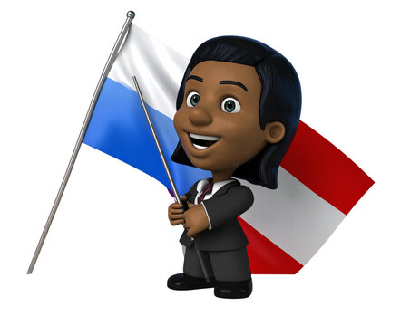 3D Cartoon businesswoman on transparent background. Generative AI  (4) - Powered by Adobe