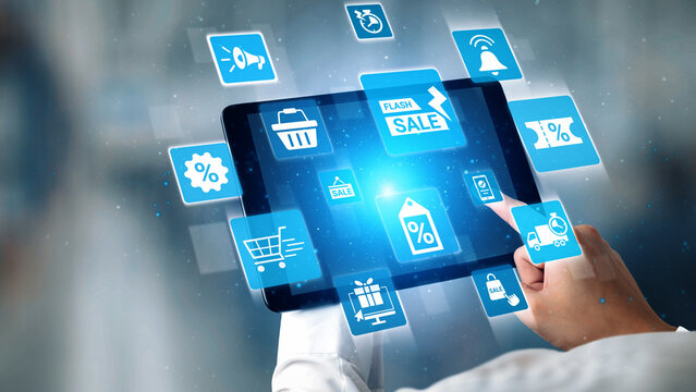 Flash sale icons show ecommerce, flash sale discount, and digital promotion. Flash sale drives customer shopping, flash sale marketing, and conversion growth. Gist