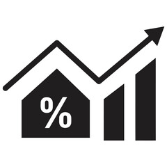 Mortgage icon line art logo set
