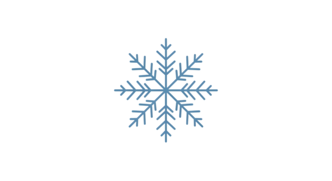 Blue snowflake isolated on transparent background - Powered by Adobe