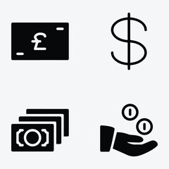 Currency And Banking Icons Set