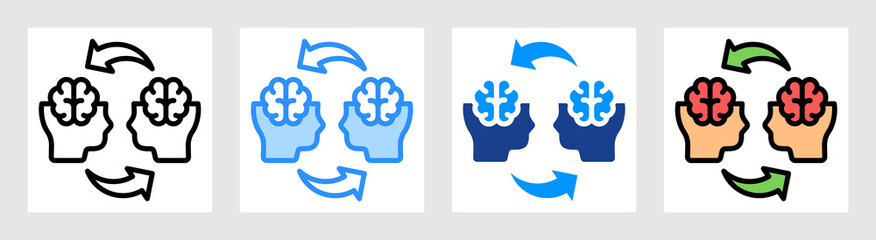 Thought Exchange Icon Collection Set Multiple Style