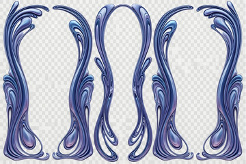 Art nouveau fluid design element