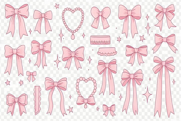 Bows and ribbons vector set