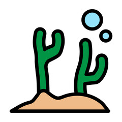 Obraz premium Coral Reef Vector Filled Icon Design