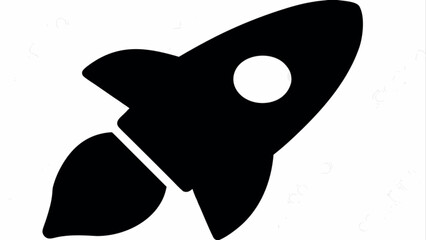 Stylish rocketship icon taking off symbolizes startup success and innovation, perfect for businesses