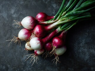 Harvesting fresh red onions farm food photography rustic kitchen close-up culinary art
