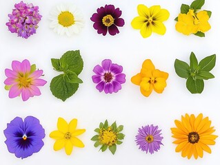 Floral Pattern Wallpaper: Various Flowers Arranged in Seamless Repeat Pattern for Wallpaper, Textile Printing and Packaging Design