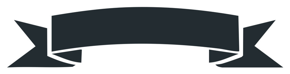 Classic arched ribbon banner silhouette a blank vintage graphic design element for text