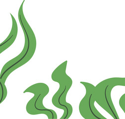 Green Seaweed Vector Illustration for Ocean, Wellness, and Eco-Themed Design