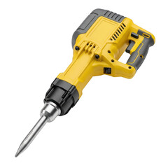 Yellow jackhammer isolated on transparent background