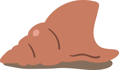 Brown Seashell Vector Illustration for Beach, Ocean, and Coastal Decor Design