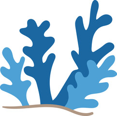 Blue Coral Vector Illustration for Ocean, Marine Conservation, and Coastal Design