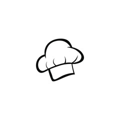 Simple Chef Hat Silhouette Design