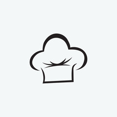 Simple Chef Hat Silhouette Design