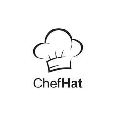 Simple Chef Hat Silhouette Design