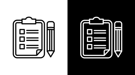 Task List  White Icon Set Design
