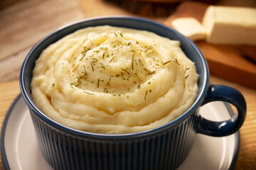 Mashed Potatoes. A classic side dish made with mashed boiled potatoes, often used to accompany various dishes; an easy and practical recipe that is very popular.