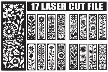 Laser cut floral designs for creative projects, elegant decor