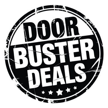 Door buster deals stamp graphic