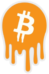 Golden Bitcoin Coin Illustration