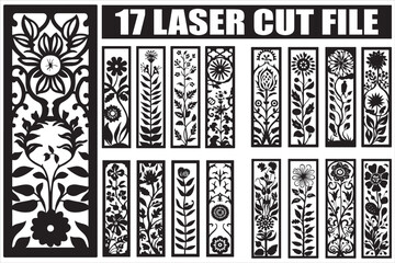 Elegant floral laser cut designs for home decor and creative projects