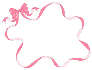 リボンのデコレーション素材、フレーム