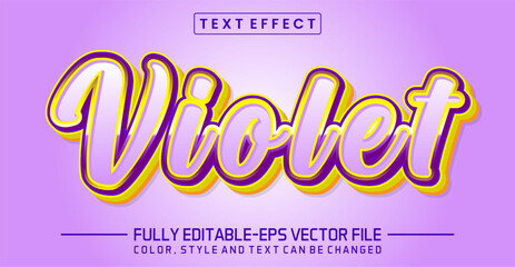 Violet font Text effect editable