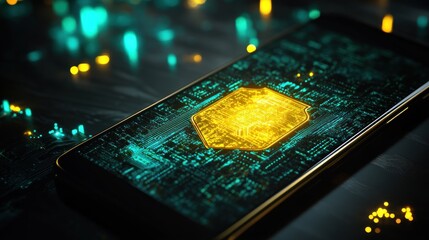 Futuristic Smartphone Circuit