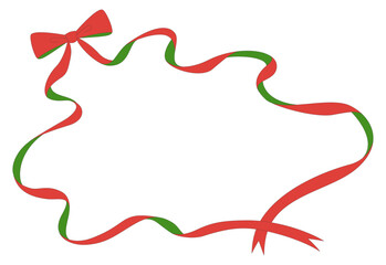 リボンのデコレーション素材、フレーム