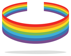 Obraz premium Abstract Rainbow Band Curving in a Gentle Arc of Light