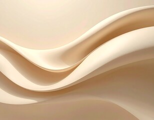 Obraz premium Gentle waves of creamy beige texture flowing in soft gradients