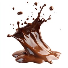 Photo of melt chocolate Isolated on white background