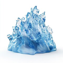 Photo of melt ice Isolated on white background