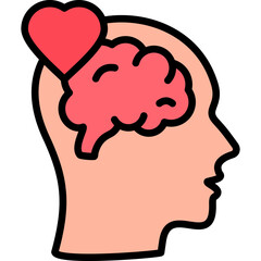 Emotional Intelligence lineal color icon