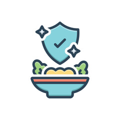 Color illustration icon for hygiene standards