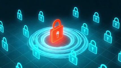 Digital data security concept showing a clock icon symbolizing timely protection of a global business network - Powered by Adobe