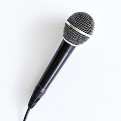 Photo of microphone Isolated on white background
