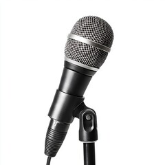 Photo of microphone Isolated on white background