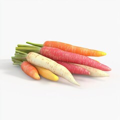 Photo of Mixed vegetables Isolated on white background