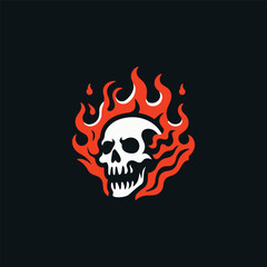  Burning Skull Logo