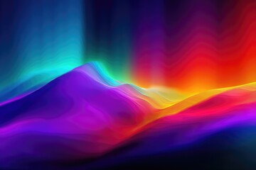 Vibrant, abstract landscape of swirling, luminous colors
