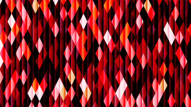 Abstract red diamond pattern creates a visually striking and modern geometric background art piece