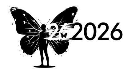 Metamorphosis Symbol: A visually striking artistic piece representing the transformative journey of the year 2026.