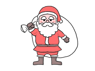 大きな袋を持ったサンタクロース