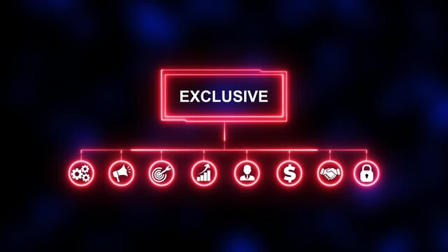 Exclusive, Hologram Futuristic Interface, Augmented Virtual Reality. Business, Technology, Internet and network concept.