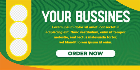 green wand yellow cover banner design template