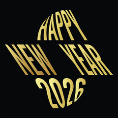 Happy new year 2026 festive celebration design