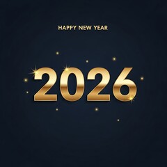 Celebrate 2026 New Year with golden sparkle design