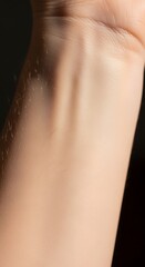 Fototapeta premium Examining Human Forearm Skin Texture in Sunlight